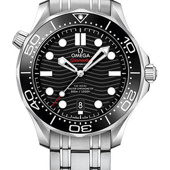 Omega Seamaster Diver 300M Co-Axial Master Chronometer Watch - 42 mm Steel Case - Unidirectional Bezel - Black Ceramic Dial - 210.30.42.20.01.001