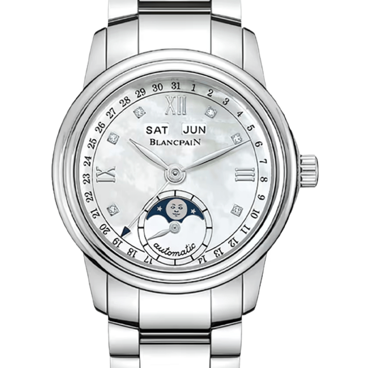 Blancpain Ladybird Quantieme Complet Mother of Pearl Steel Ladies Watch - 2360 1191A 71A