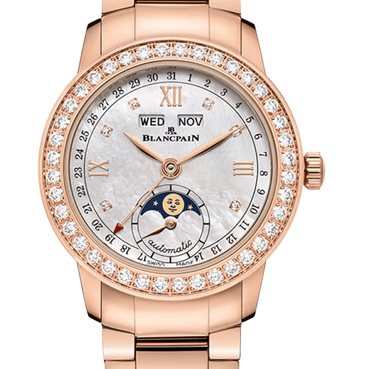 Blancpain Ladybird Quantieme Complet Diamond Red Gold Ladies Watch - 2360 2991A 76A