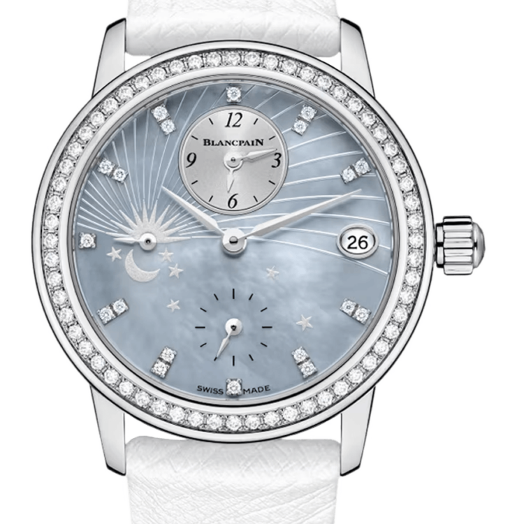 Blancpain Ladybird Double Fuseau Horaire Diamond White Gold Ladies Watch - 3760 1954L 95A