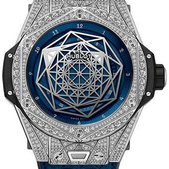 Hublot Big Bang Sang Bleu Titanium Blue Pave Watch-415.NX.7179.VR.1704.MXM18