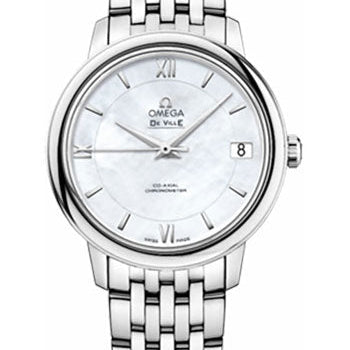 Omega De Ville Prestige Co-Axial Watch - 32.7 mm Steel Case - Mother-Of-Pearl Dial - 424.10.33.20.05.001