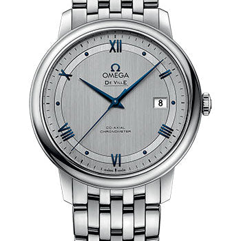 Omega De Ville Prestige Co-Axial Watch - 39.5 mm Steel Case - Rhodium-Silvery Dial - 424.10.40.20.02.001