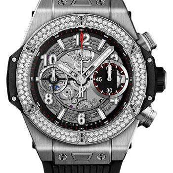 Hublot Big Bang Unico Titanium Diamonds 42mm Watch - 42 mm - Black Skeleton Dial-441.NX.1170.RX.1104