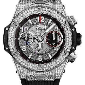 Hublot Big Bang Unico Titanium Pave 42mm Watch - 42 mm - Black Skeleton Dial-441.NX.1170.RX.1704