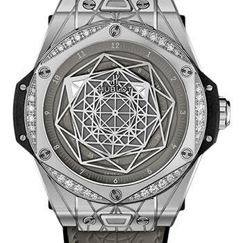 Hublot Big Bang One Click Sang Bleu Steel Grey Diamonds Watch - 39 mm - Grey Dial Limited Edition of 200-465.SS.7047.VR.1204.MXM20