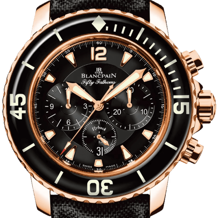 Blancpain Fifty Fathoms Chronographe Flyback Red Gold Men's Watch - 5085F 3630 52A