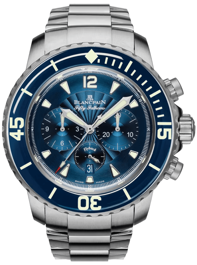 Blancpain Fifty Fathoms Chronographe Flyback Steel Blue Dial Men's Watch - 5085FB 1140 71B