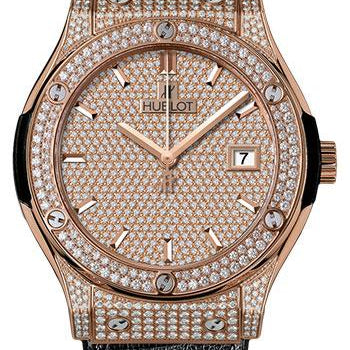 Hublot Classic Fusion King Gold Full Pave Watch-511.OX.9010.LR.1704