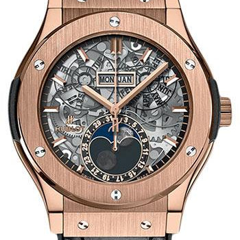 Hublot Classic Fusion Aerofusion Moonphase King Gold Watch-517.OX.0180.LR