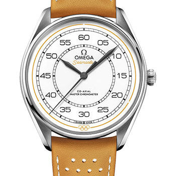 Omega Specialities Olympic Official Timekeeper Limited Edition Set - 39.5 mm Steel Case - White Dial - Yellow Micro-Perforated Leather Strap Limited Edition of 100 - 522.32.40.20.04.002