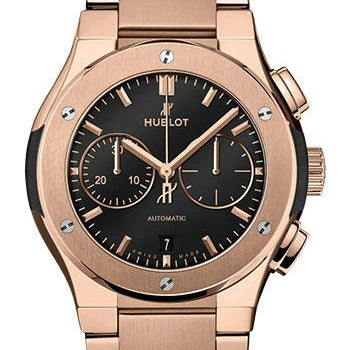 Hublot Classic Fusion Chronograph King Gold Bracelet Watch - 42 mm - Black Dial-540.OX.1180.OX