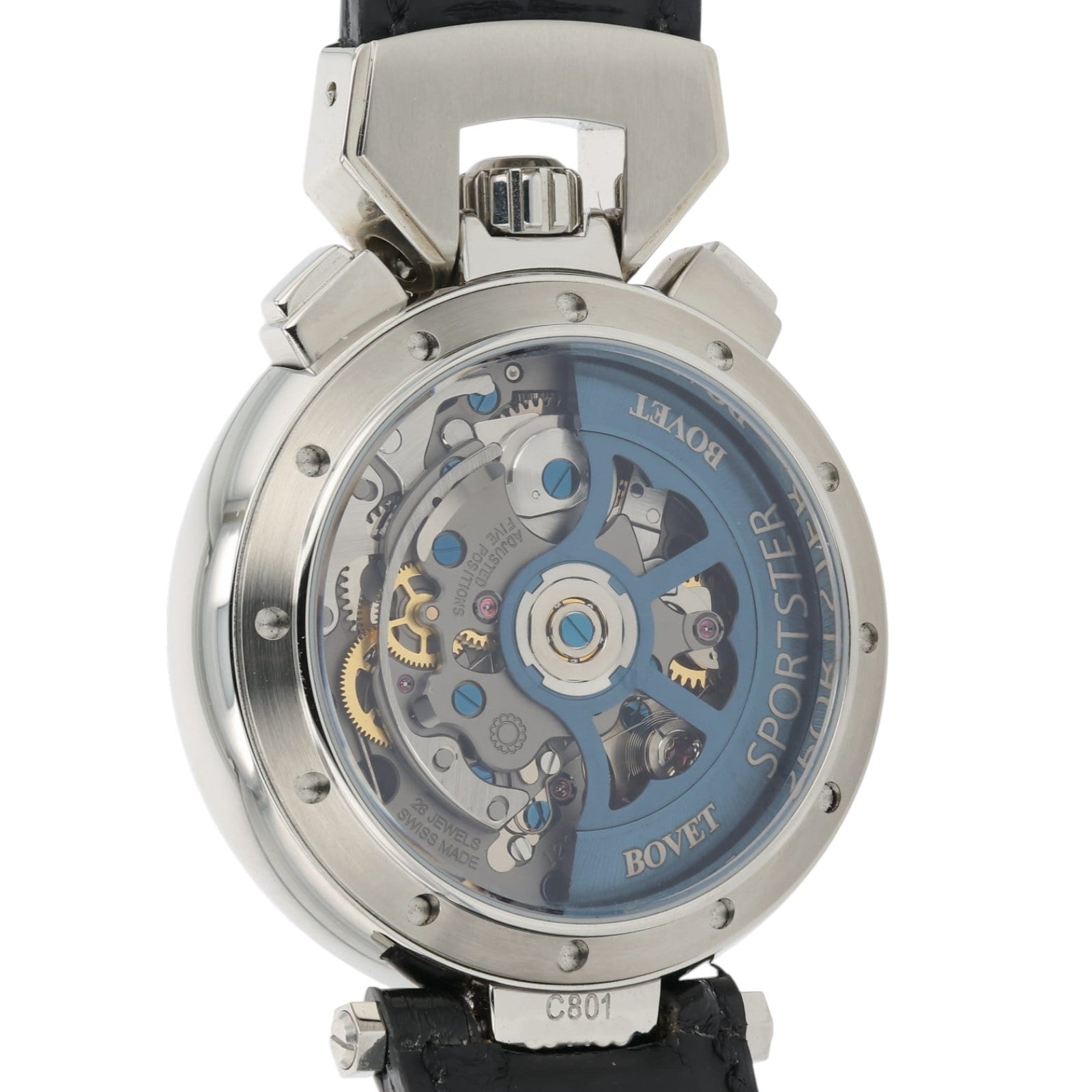 NEW 2025 Bovet Sportster Diamond Bezel Steel Blue Dial 40mm Auto Watch SP0187