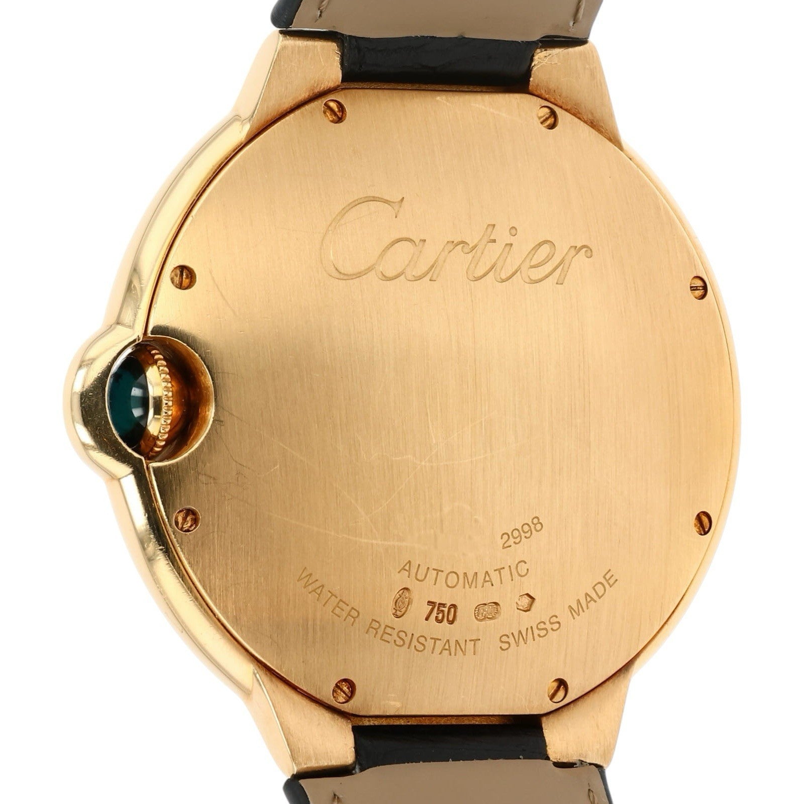 Cartier Ballon Bleu 18k Yellow Gold Silver Dial 42mm Automatic Mens W6900551