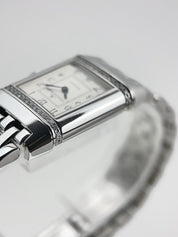 Jaeger LeCoultre Reverso Diamond Duetto Steel 21mm Quartz Women’s Watch 265.8.08