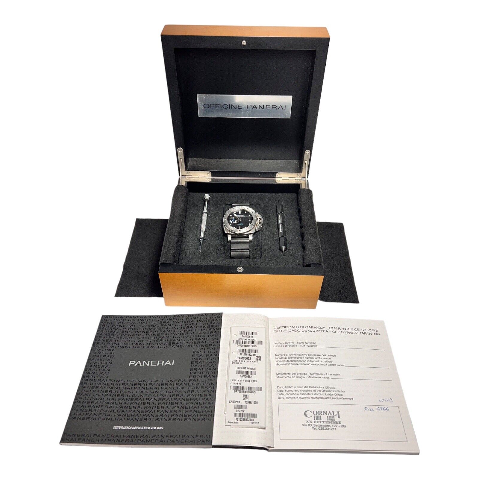 Panerai PAM 682 Luminor 1950 Submersible 3 Days Automatic 42 Box & Papers