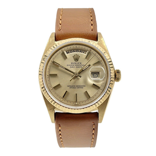 Rolex Day-Date President 18k Yellow Gold Dial 36mm Vintage Auto Watch 1803