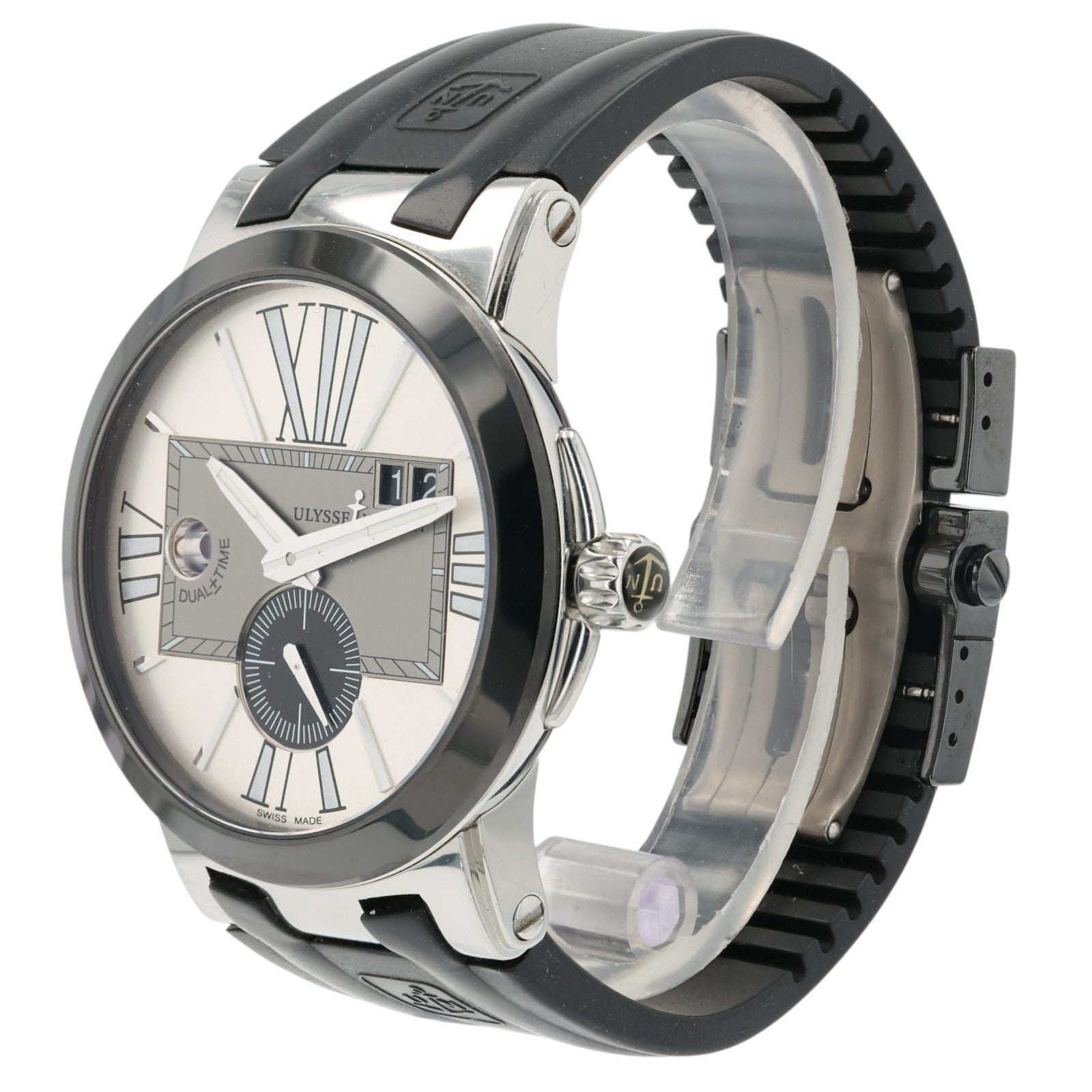 Ulysse Nardin Executive Dual Time Silver Dial Steel 43mm Automatic Men’s 243-00