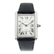 Cartier Tank Stainless Steel Silver Dial 31mm Automatic Men's Watch WSTA0040