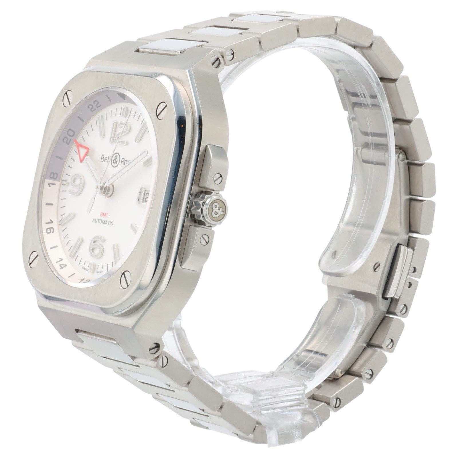 Bell & Ross BR05 Stainless Steel White Dial 41mm Automatic Men’s Watch BR05GMT