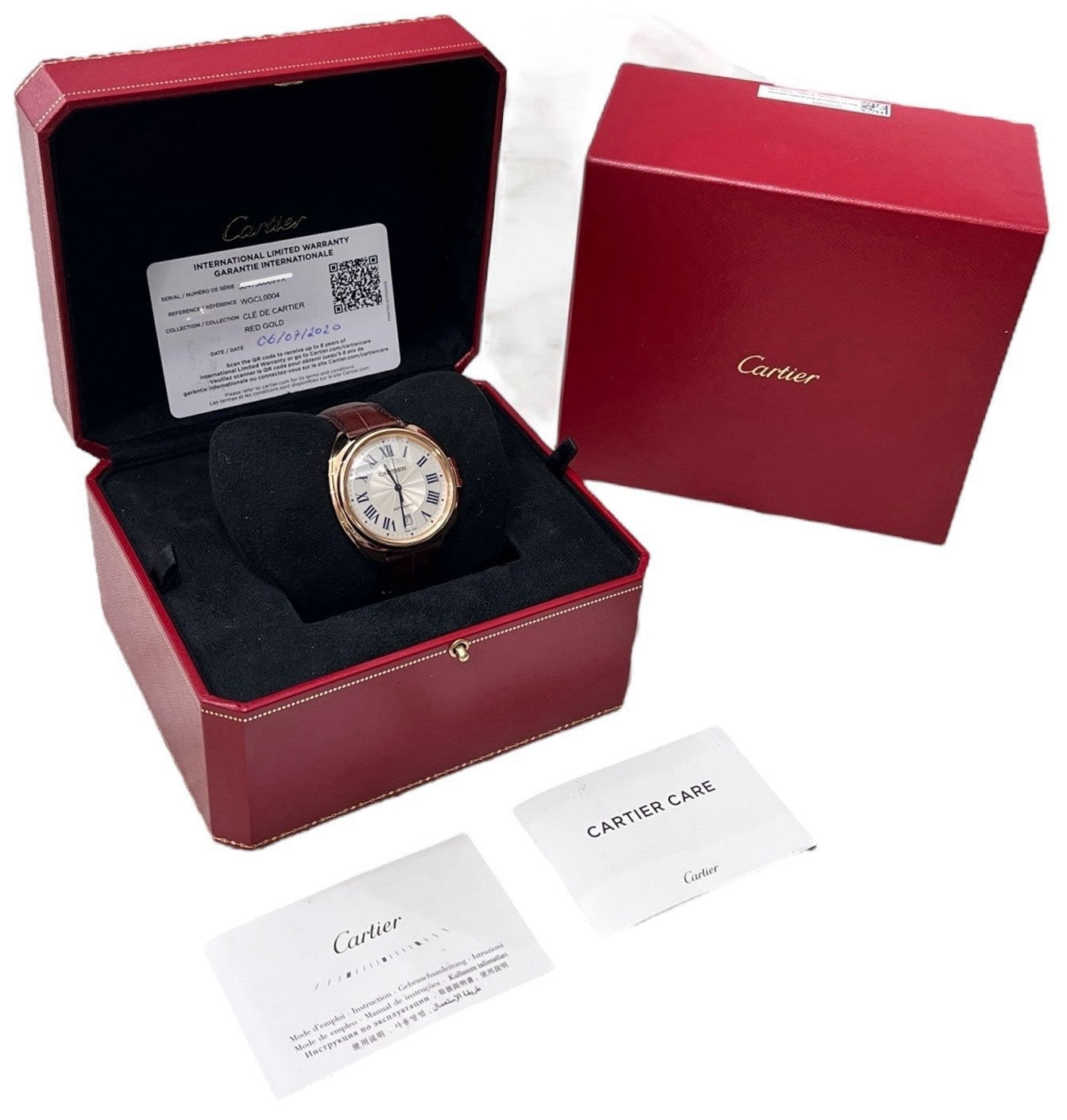 Cartier Cle De Cartier 18k Rose Gold Silver Dial 40mm Automatic Men’s WGCL0004
