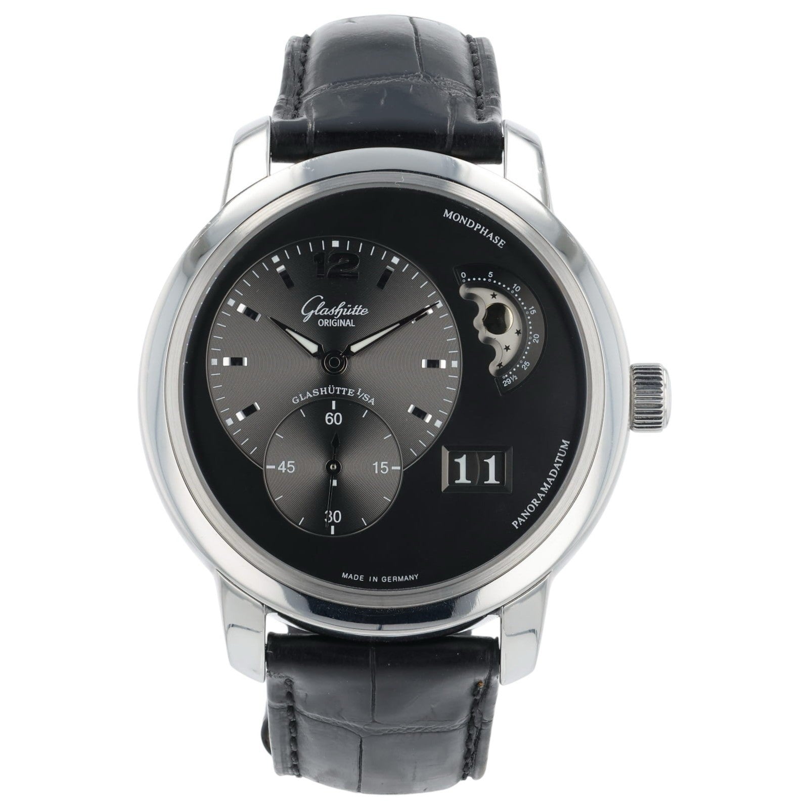 Glashutte Original PanoMaticLunar Steel gray Dial 42mm Automatic 90-02-36-12-05