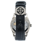 Patek Philipe Calatrava Black Dial 18k White Gold 39mm Auto Men’s Watch 6006G