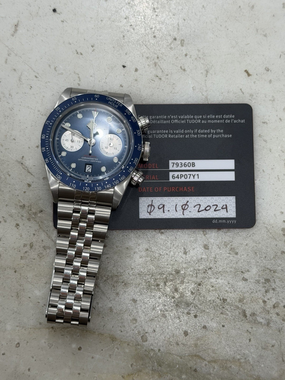 2024 Tudor Black Bay Stainless Steel Blue Dial 41mm Automatic Mens Watch 79360