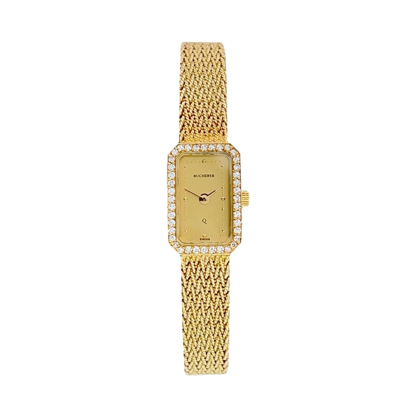 Bucherer 18k Gold 12mm Quartz Movement Gold Tone Dial Women's Watch 280.002