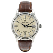 Grand Seiko Elegance GMT Ivory Dial Steel 39.5mm Automatic Mens Watch SBGM221