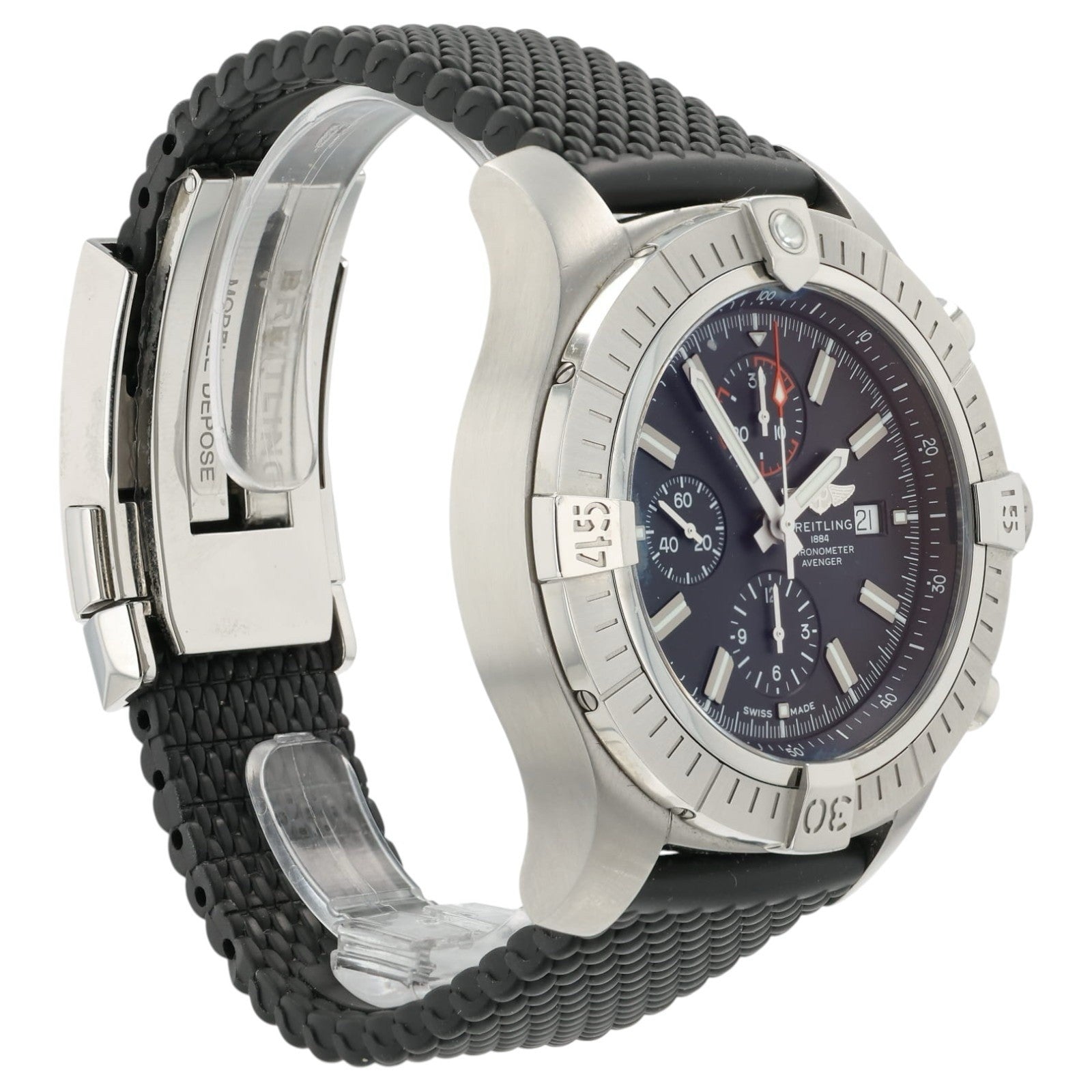 Breitling Avenger Stainless Steel Black Dial 48mm Automatic Men’s Watch A13375