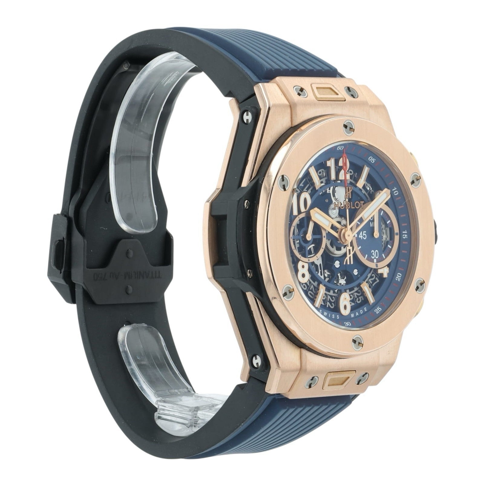 Hublot Big Bang Skeleton Dial 18k Rose Gold 45mm Automatic Mens 411.OX.5189.RX
