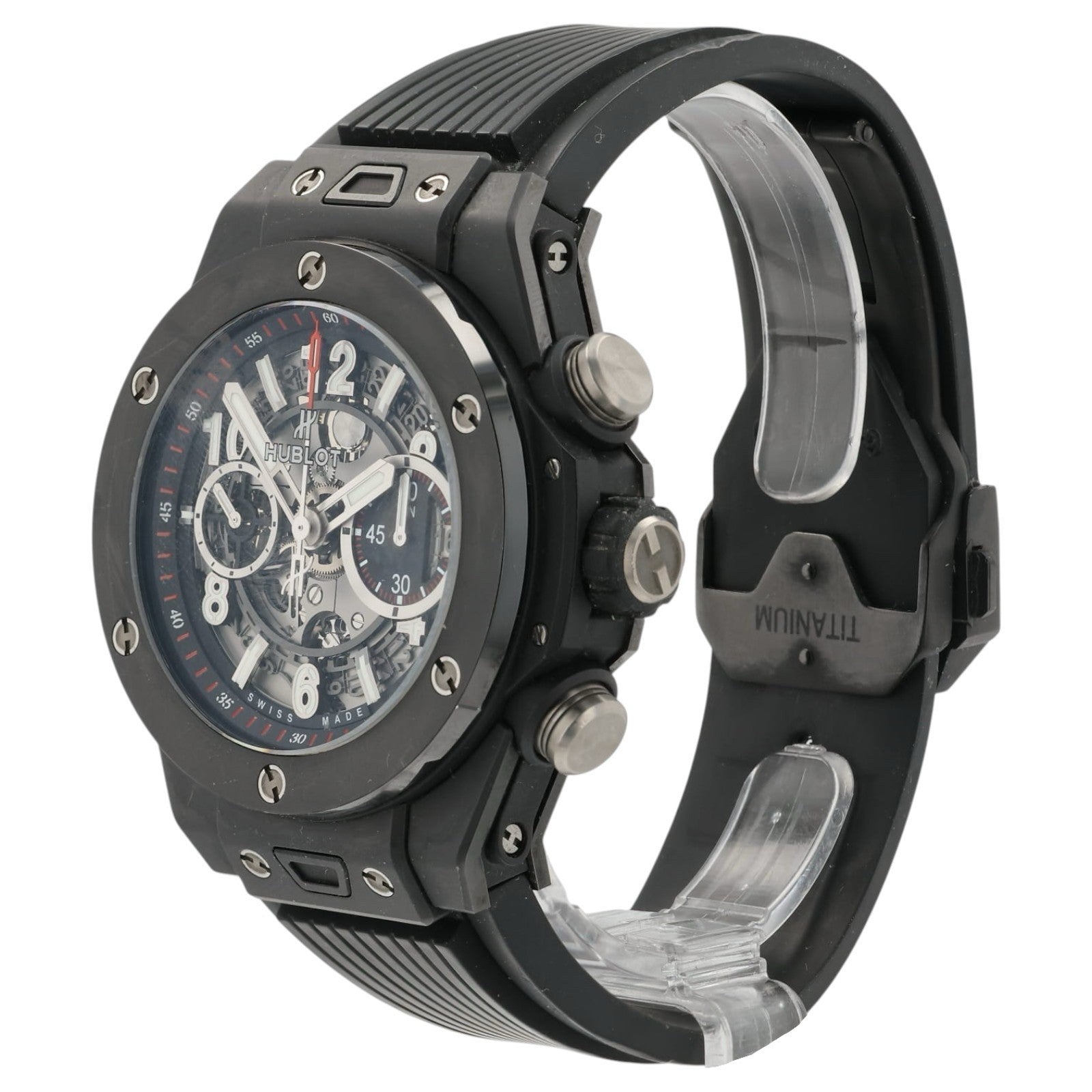 Hublot Big Bang Unico Black Dial Ceramic 45mm Auto Mens Watch 411.C1.1170.RX