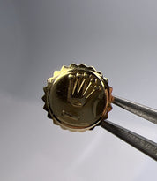Genuine Rolex Yellow Gold Apx. 6mm 6 mm Watch Crown Part  Parts w/ Stem