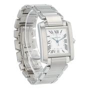 Cartier Tank Francaise Stainless Steel Silver Dial 28x32mm Automatic Womens 2302