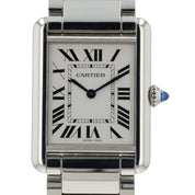 Cartier Tank Must Silver Dial Stainless Steel 26mm Quartz Unisex Watch WSTA0052