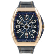 Franck Muller Yachting Blue Dial 18k Rose Gold 44mm Automatic Mens V45 SC DT