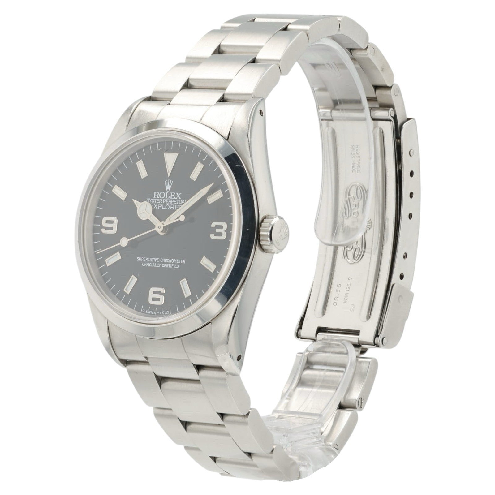 Rolex Explorer Black Dial Stainless Steel 36mm Automatic Men’s Watch 14270