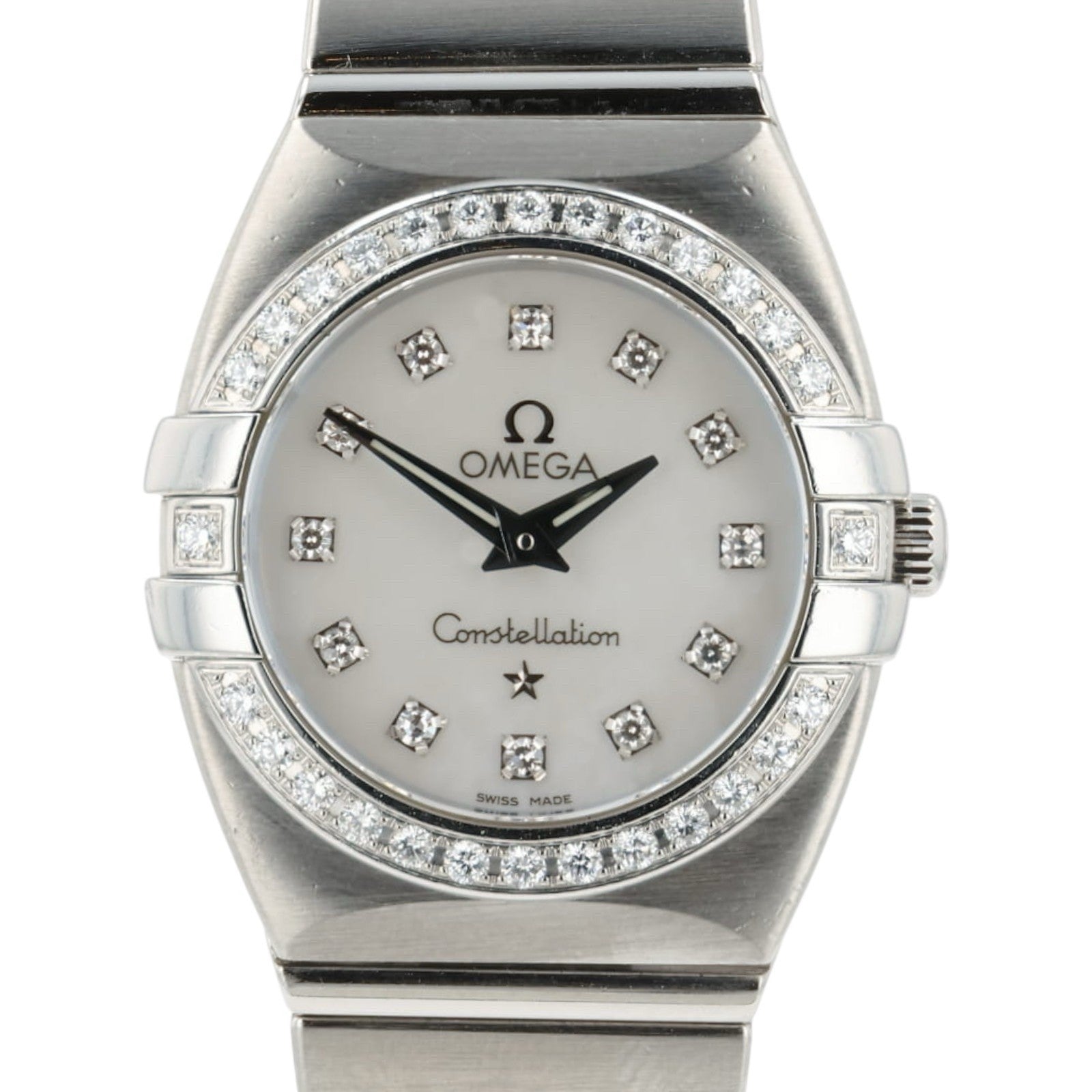 Omega Constellation MOP Dial Stainless Steel 24mm Quartz Womens Watch 1589.75.00