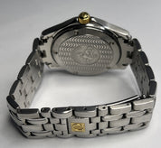 Omega 168.1501 Seamaster 18K Gold Bezel & Steel Quartz 36mm Bracelet Watch