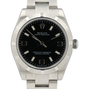 Rolex OP Black Dial Stainless Steel 31mm Automatic Movement Womens 177210