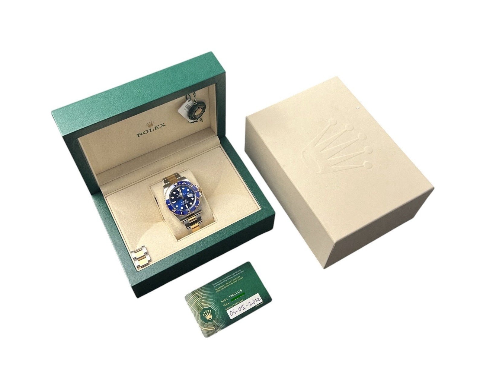 2022 Rolex Submariner Date 126613LB Blue Two-Tone 18K Steel 41mm Box Papers