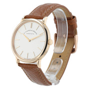 A.Lange & Sohne Saxon is 18k Rose Gold Silver Dial 40mm Manual Wind Men’s 201.03