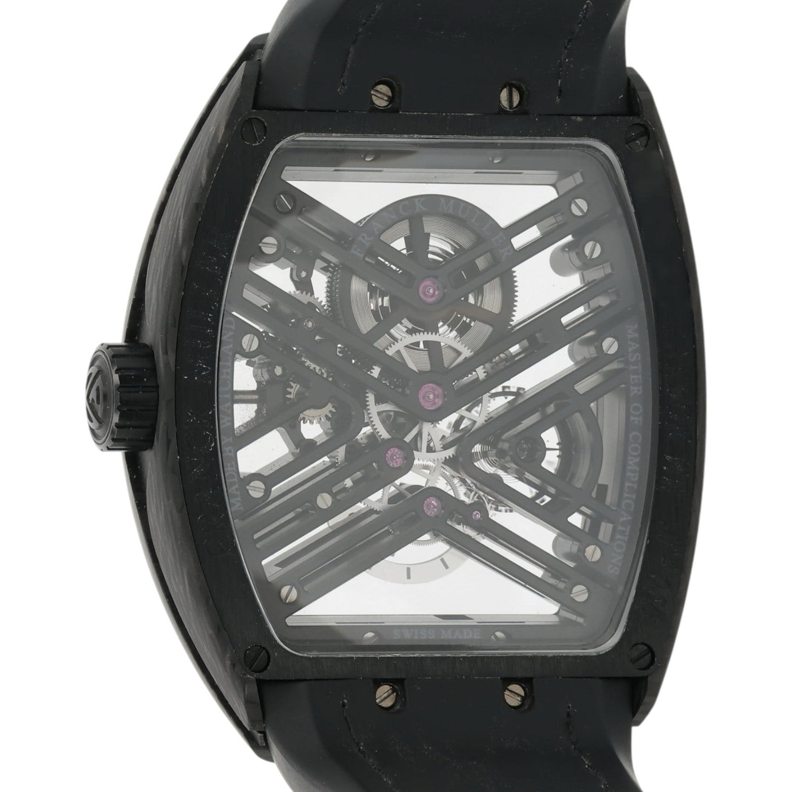 Franck Muller Vanguard Carbon Skeleton Dial 45mm Manual Wind Mens V45 S6 SQT