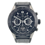 Tag Heuer Carrera Titanium Black Dial 44mm Automatic Movement Mens Watch CAR5A8Y