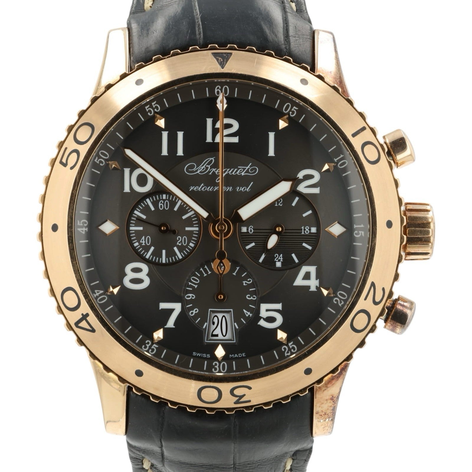 Breguet Type XXI Gray Dial 18k Rose Gold 42mm Automatic Men’s Watch 3810BR