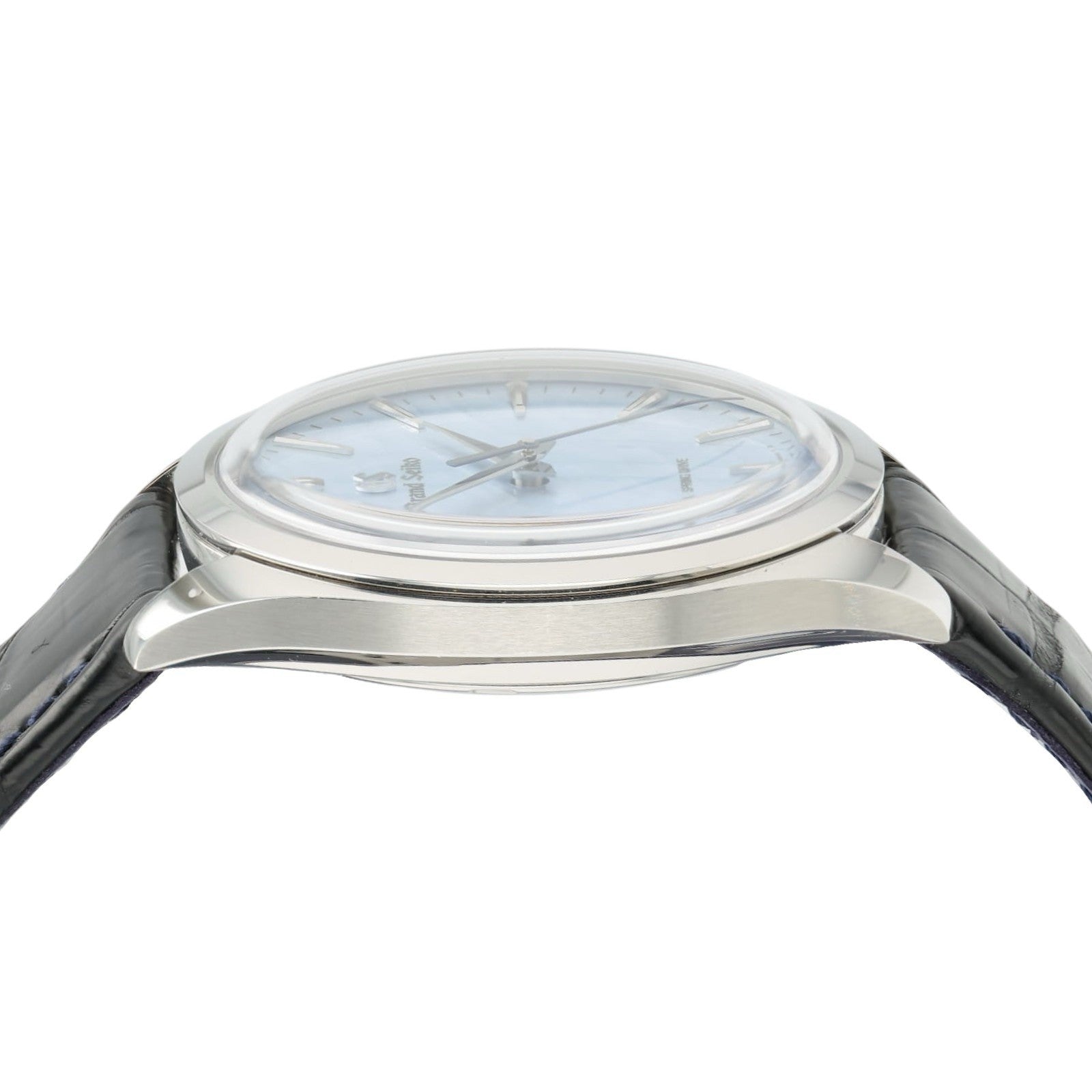 Grand Seiko Omiwatari Blue Dial Steel 38.5 Manual Wind Mens Watch SBGY007