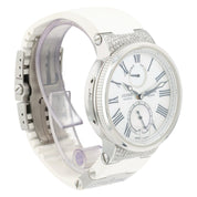 Ulysse Nardin White MOP Dial Diamond Steel 39mm Auto Women's Watch 1183-160