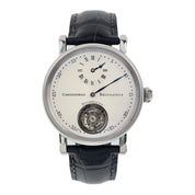 Chronoswiss Regulateur Tourbillon Steel Silver Dial 38mm Manual Wind Mens CH3123