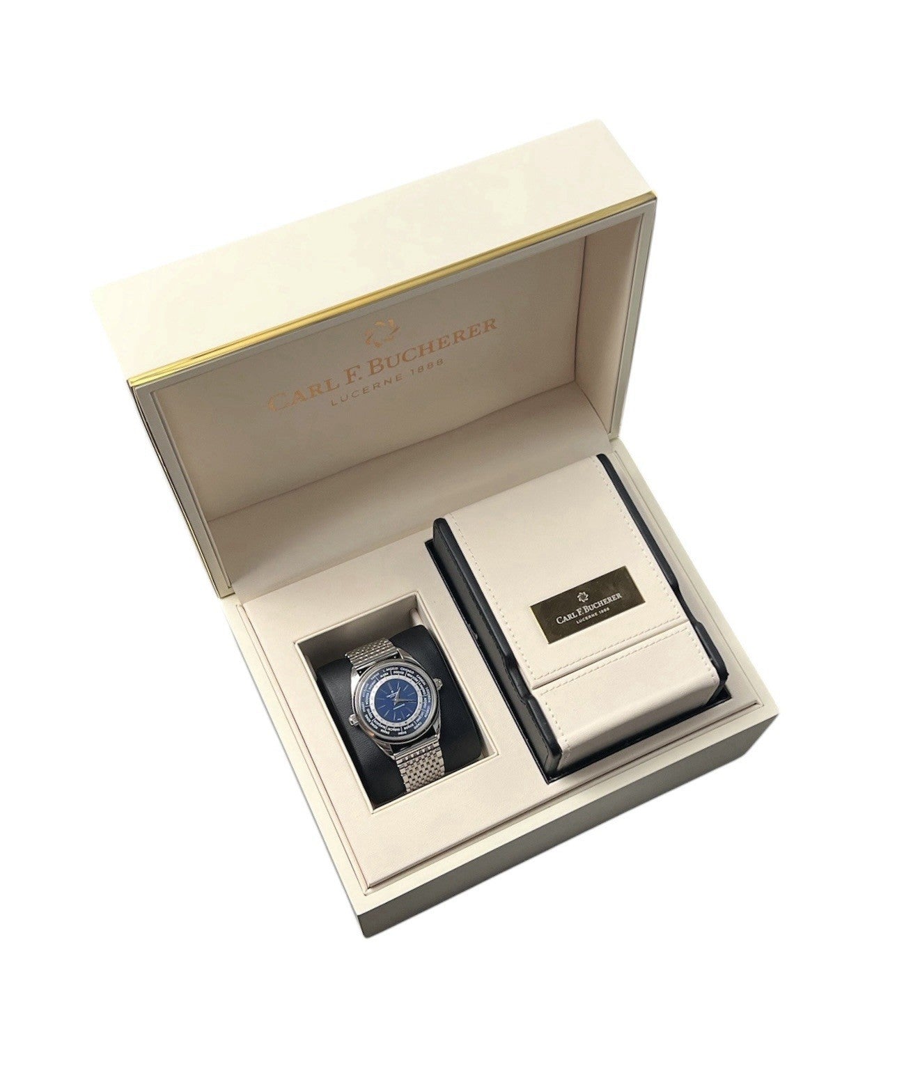 Carl F Bucherer x Hodinkee Worldtimer Blue Dial Steel 39mm 00.10805.08.53.98